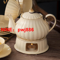 台灣公司貨 可開發票 英式咖啡杯簡約玻璃煮花茶壺水果套裝歐式下午茶具蠟燭加耐熱禮物