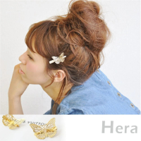 【Hera赫拉】鏤空蝴蝶邊夾/髮夾/一字夾(髮飾 一字夾)