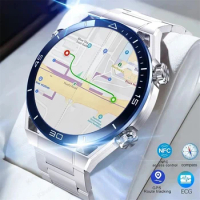 2024 New GPS Smart Watch Men 454*454 HD AMOLED Full Touch Screen NFC Watches ECG+PPG Compass IP68 Waterproof Sport Smartwatch