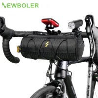 NEWBOLER Bike Bag Portable Handlebar Pannier Multi-purpose waterproof Backpack MTB Road Cycling Frame Tube Bag Elastic Band