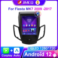 JMCQ Android 12 Car Radio For Ford Fiesta MK7 2009 -2017 Navigation Stereo Multimedia Player Carplay Vertical Screen Head Unit