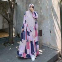 ZAFEETRI Pingkish abstract abaya material dress premium cerutti Griya_mey