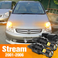 2pcs Dual Mode LED Turn Signal+Daytime Running Light DRL Accessories For Honda Stream 2001-2006 2002 2003 2004 2005