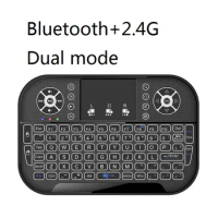 A8 Mini 2.4G Keyboard Backlight Bluetooth Air Mouse Wireless Touchable Remote Control for Smart TV Box Desktop Touchpad PC