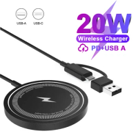 20W Magnetic Wireless Charger USB-C Cable For Apple iPhone 15 Pro Max Quick Charging For iPhone 14 13 12 Phone Accessories Cable