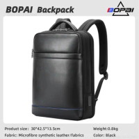 BOPAI Men Travel Backpack 15.6 Inch Laptop Business Widen Backpack USB Charging Waterproof Bag Large Capacity Leisure Backpack