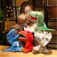 1 pc Dinosaur Plush Hand Puppets Lifelike Triceratop Tyrannosaurus Rex Hand Puppets for Kids Adults Muppets