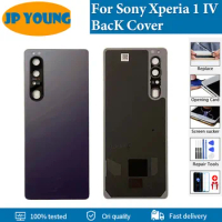 Original Battery Housing Door Back Cover Case For Sony Xperia 1 IV Battery Cover Housing With Camera Glass Lens For Sony X1 IV