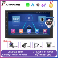 AMPrime 8Core 2 Din Android 10 Auto Car Radio Multimedia automotivoCarplay GPS Stereo For Volkswagen Nissan Hyundai Kia toyota