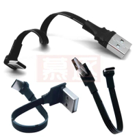 USB-C Type C Male UP Down Angled 90 Degree to USB 2.0 Male Data Cable USB Type-c Flat Cable 0.1m/0.2m/0.5m/1m