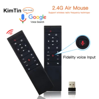 2.4G Wireless Air Mouse Gyro Voice Control Sensing Mini Keyboard IR learning Remote Control For X96S Mini PC H96 X96 MAX TV Box