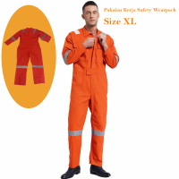 Wearpack Setelan Baju Celana Safety Seragam Kerja Proyek Lapangan Coverall Scotlight Reflektor