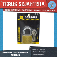 GEMBOK KUNING LEHER PENDEK BRABUS 50MM