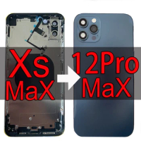 6.5inch Battery Cover For iPhone Xs max housing like 12Promax Rear Chassis Convert to 11Promax Backshell With Free Flash &amp; Case