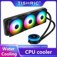 TISHRIC RGB สีสัน CPU Water Cooler 120240360 PC CPU Water Cooling พัดลมหม้อน้ำ Liquid หม้อน้ำสำหรับ115X20111700 Ryzen AM4