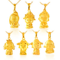 【福西珠寶】買一送珠寶盒黃金墜 超萌神像墜 媽祖 彌勒佛 財神爺 土地公 觀音菩薩(金重：0.74錢+-0.05錢)