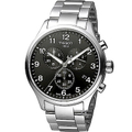 TISSOT 韻馳系列 Chrono XL計時手錶 T1166171105701 - 45mm 黑色面盤 不鏽鋼表帶