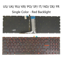 US HB UK RU KR PO SP IT ND DE FR Red Backlit Gaming Keyboard For MSI Alpha 15- A3DC A3DD A4DE, Alpha 17 A4DE, Bravo 17-A4DDR