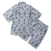 【Baby童衣】任選 棉麻和風男童浴衣套裝 60157(白)