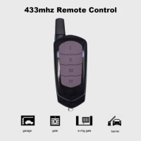 Auto Clone Remote Control 433.92MHz gate Barrier Replicator Key Fob for Garage Command Door Opener 433MHz Fixed Code