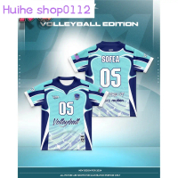 Jersi Bola Tampar Pasukan, Baju, Nama dan LOGO Boleh Disesuaikan, Rekaan Segar, Baju-T, Uniseks, Ber