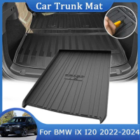 For BMW iX I20 2022 2023 2024 TPE Rear Trunk Mat Storage Pad Waterproof Luggage Floor Boot Cargo Rug Anti-scratch Tray Carpet