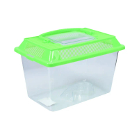 Boyu Kandang Reptil Kecil 21x13x14 cm - Hijau Terarium Plastik Turtle Cage Reptile Box Wadah Reptil