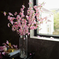 Artificial cherry blossom branches, artificial flowers, single cherry blossom branches, silk flowers