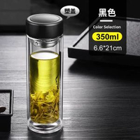 高硼矽玻璃杯雙層隔熱廣告禮品杯子耐高溫雙層玻璃杯定製logo