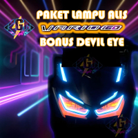 Lampu Alis LED All New VARIO 160 2022 2023 Satu Paket + Bonus Devil Eyes Variasi Motorcycle Tidak Be