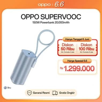 OPPO SUPERVOOC 150W Power Bank PBSV07 Light Blue [Up To 150W Output, 20.000mAh Huge Capacity Power]