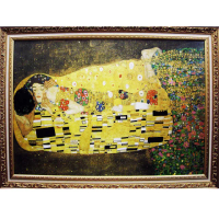 【開運陶源】Klimt克林姆-Kiss 吻(世界名畫 大幅 100x73cm)