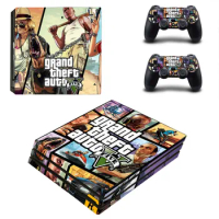 Grand Theft Auto V GTA 5 PS4 Pro Skin Sticker Decals Cover For PlayStation 4 PS4 Pro Console &amp; Controller Skins Vinyl