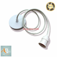 Set Kabel & Fitting untuk Lampu Gantung / Fitting Bohlam Edison - Dutron putih terbaru!!!!!