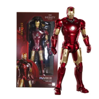 Hot Toys 1/5 Iron Man 36CM MK3 Original legends LED lighting 10th Anniversary Memorial Collect Tony Stark Model Action Figure