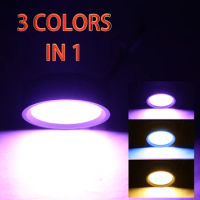 Triple Color LED Spotlight 10W 15W Ceiling Spot Led Lights 220V 110V Led Downlights Surface Mounted Down Light for Home Lighting