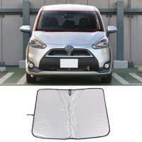 For Toyota Sienta 10 series silver tape car styling car front windshield anti-UV sunshade car protection accessories
