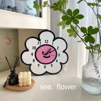 優樂悅~太陽花朵創意卡通靜音裝飾掛鐘客廳幼兒園店鋪工作室藝文簡約鐘錶