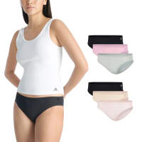 【adidas 愛迪達】W ACTIVE LIGHT FLEX BIKINI BRIEF 女士 輕盈彈力運動比基尼內褲三件組(兩款任選)