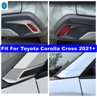 Car Window A Pillar Triangle Frame / Rear Bumper Fog Cover Trim Fit For Toyota Corolla Cross 2021 - 2023 Exterior Accessories