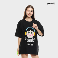 DODDS Tshirt Kaos Oversize Unisex Shinchan Maid Sinchan Black