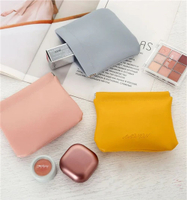 Elegant soft leather high face value cosmetic bag coin purse headphone storage bag cosmetic bag
