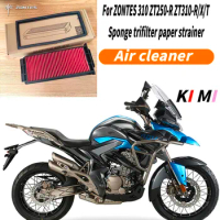 Motorcycle air filter element lattice sponge three filter paper screen For ZONTES 310 ZT250-R ZT310-R/X/T