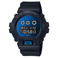G-SHOCK 炫目電子男錶 樹脂錶帶 藍色鏡面錶盤 防水200米 DW-6900MMA-2D