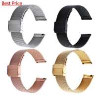 100Pcs Milanese Watchband For Galaxy Watch Active2 44mm 40mm Mesh Stainless Steel Band Quick Release Strap Active 2 Bracelet