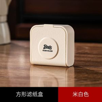 其他品牌 - Bincoo壁掛式圓形咖啡濾紙收納盒手柄粉碗摩卡壺濾紙防塵儲存盒子