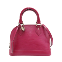 【二手名牌BRAND OFF】LOUIS VUITTON LV 路易威登 酒紅色 Epi 水波紋 Alma BB 兩用包 M40851