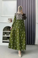 Gamis klok Batik Babar pindo//GamiskuCollection motif terbaru //gamis Matt rayon super adem ld 110 L