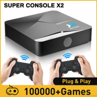 Super Console X2 4k Portable Video Game Console 100000 Retro Game 70 Simulator Optional Psp/ps1/sega Saturn With Controller