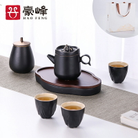 黑陶整套陶瓷功夫茶具套裝家用客廳干泡茶盤輕奢現代小套禮盒